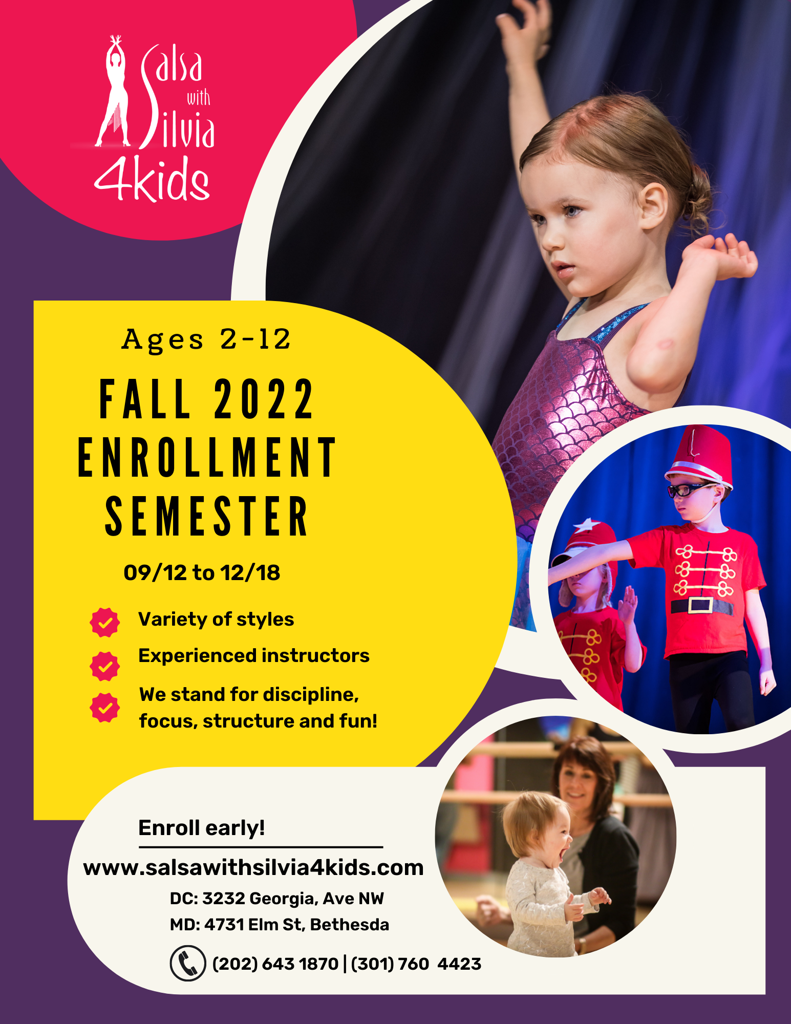 Fall Semester 2022 Dance Classes For Kids in DC and Bethesda