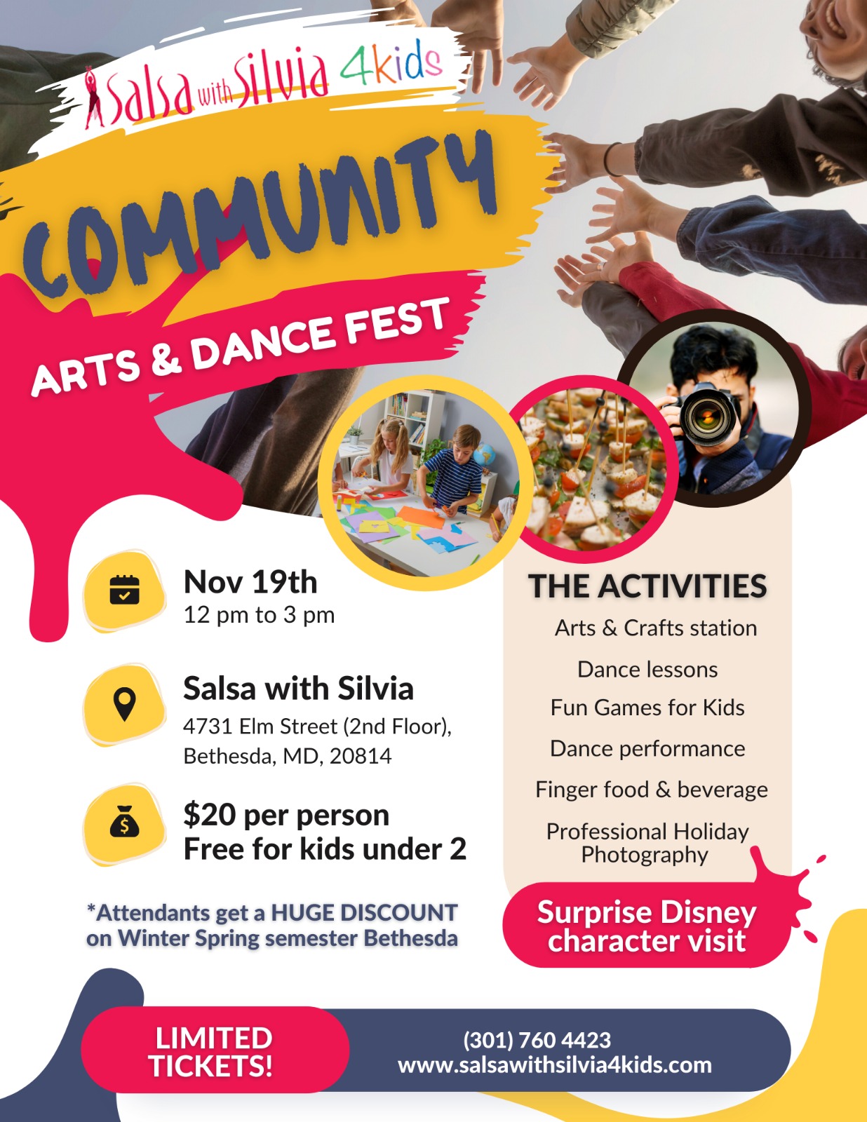 Community Arts and Dance Festival at Salsa with Silvia Bethesda Nov 19 2022 2