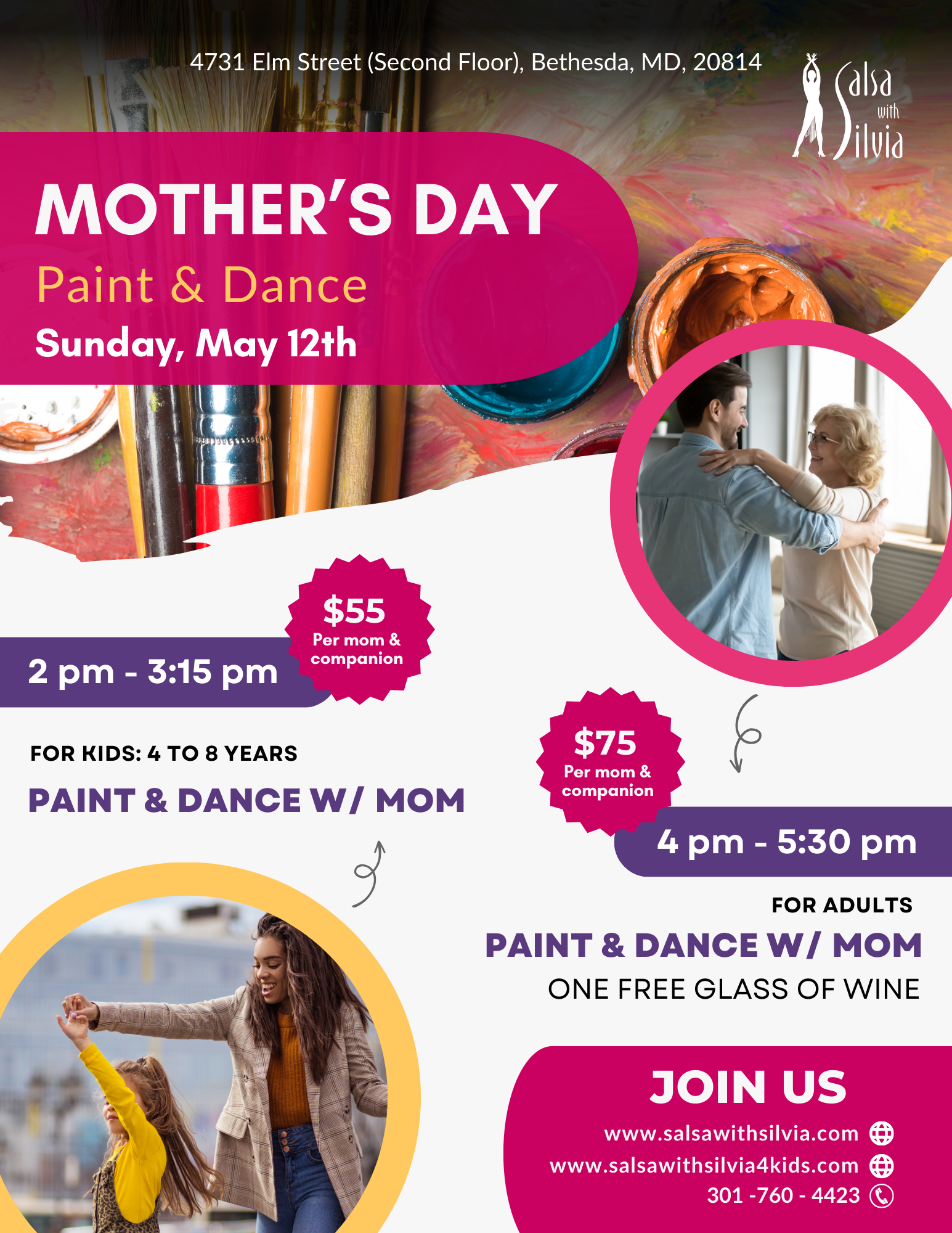 MOTHER'S DAY: PAINT & DANCE WITH MOM for kids