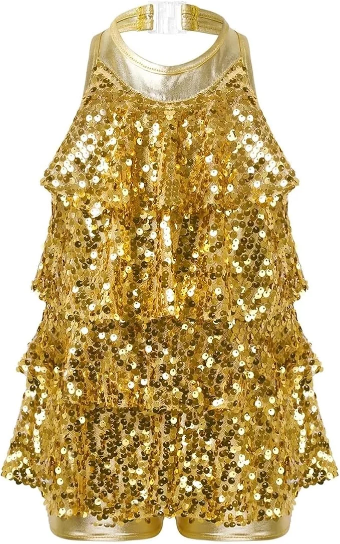 Gold sequin dress costume – Welcome to Broadway! recital