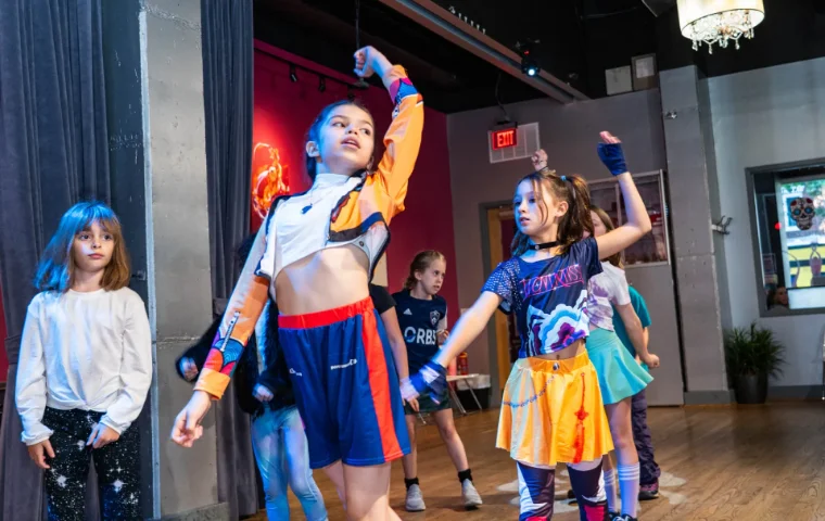 Kids dancing at a K-Pop workshop at Salsa With Silvia